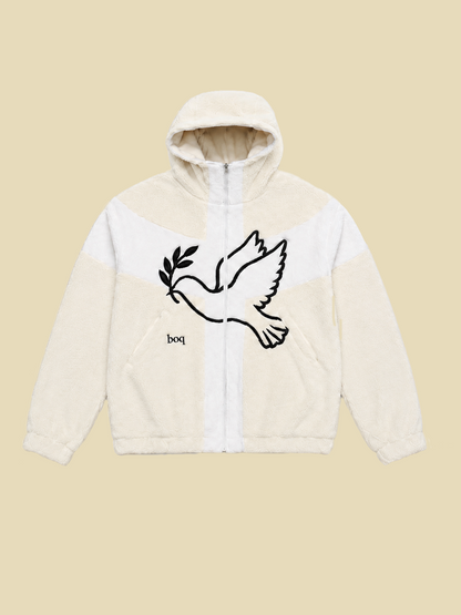 Teddy Fleece Dove Zipper